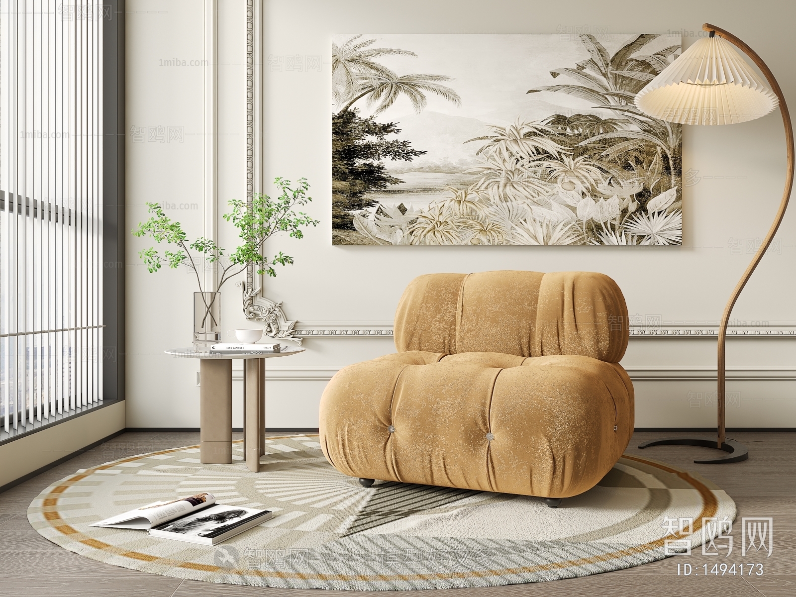 French Style Single Sofa