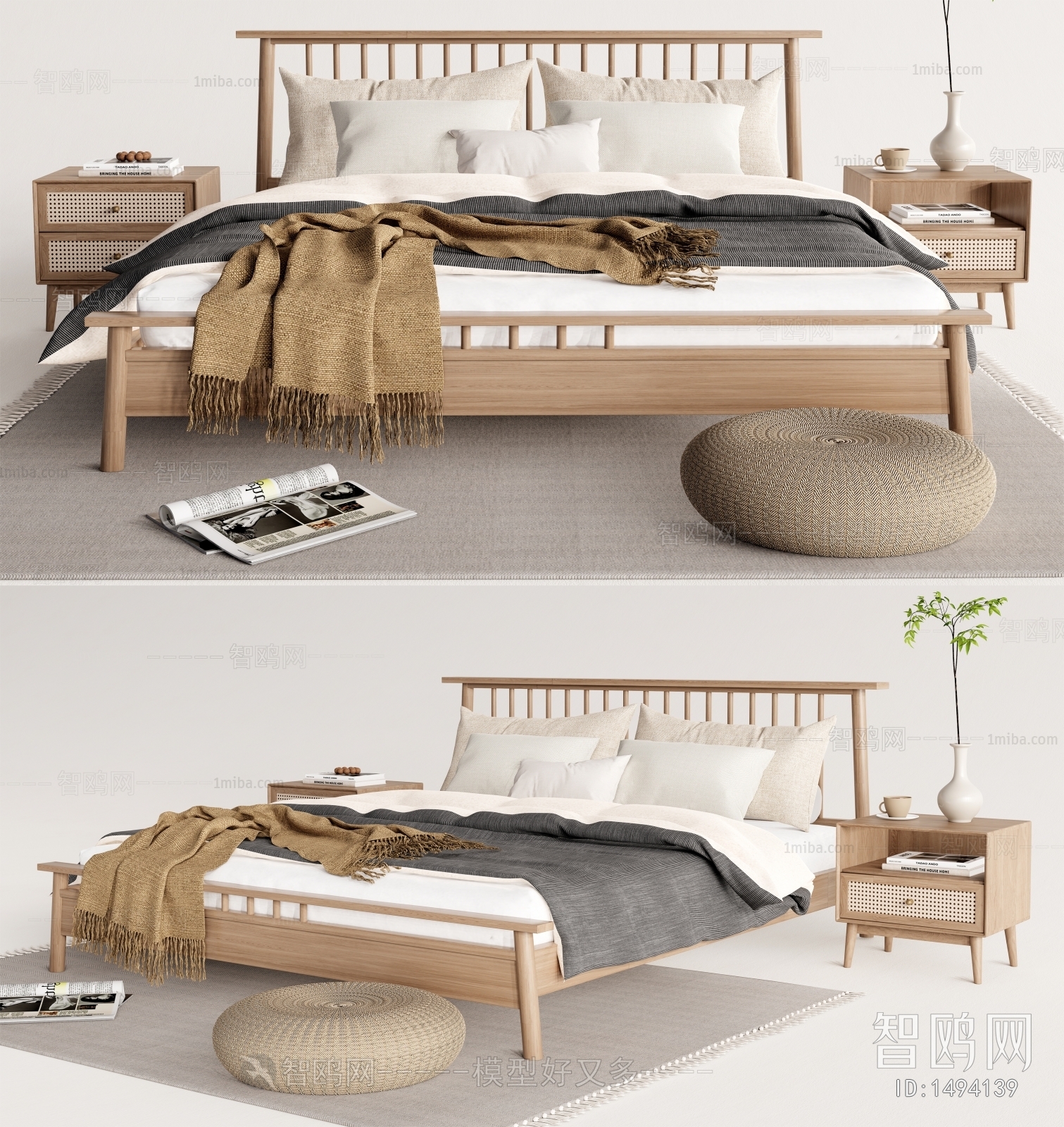 Japanese Style Double Bed