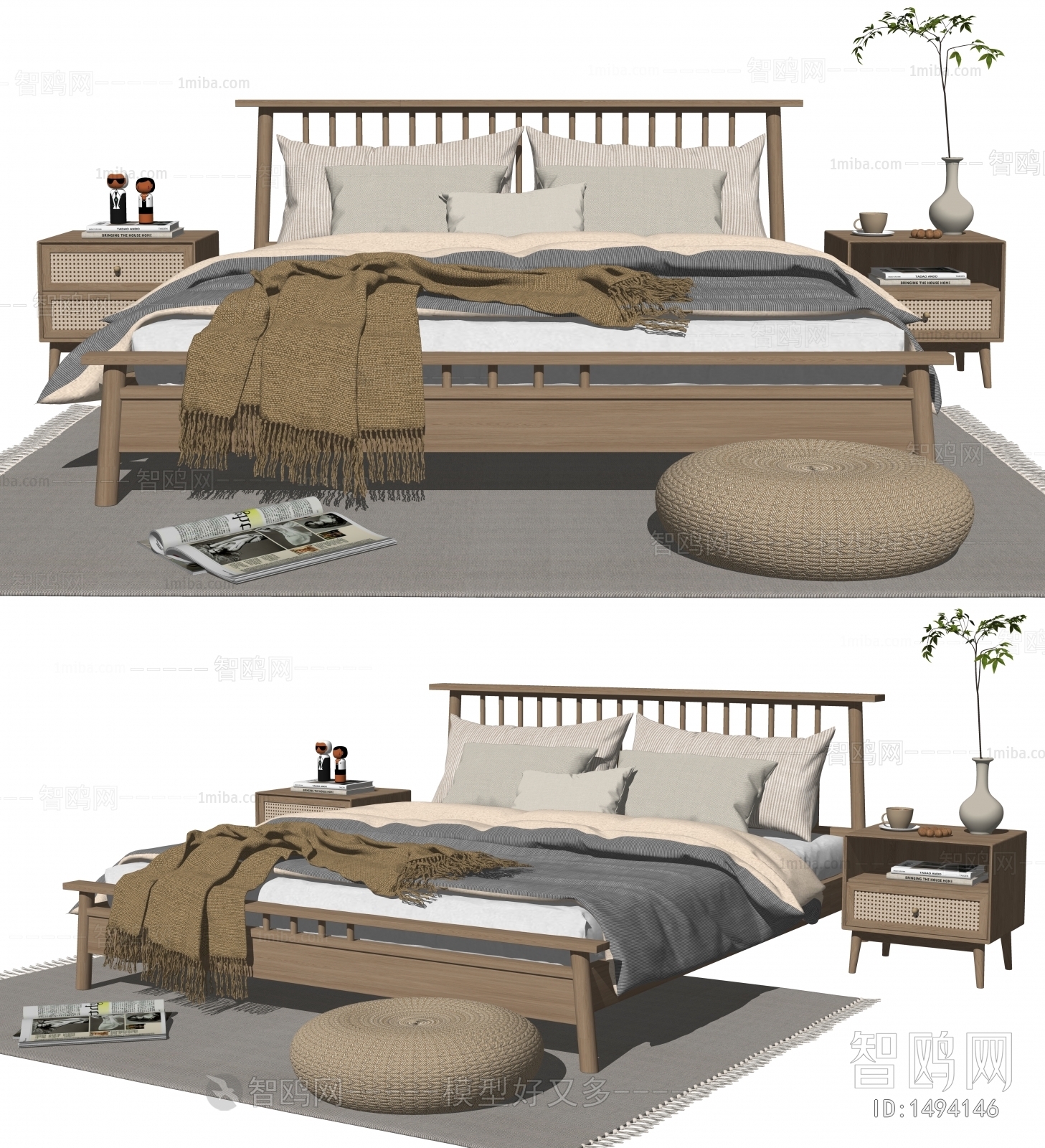 Japanese Style Double Bed