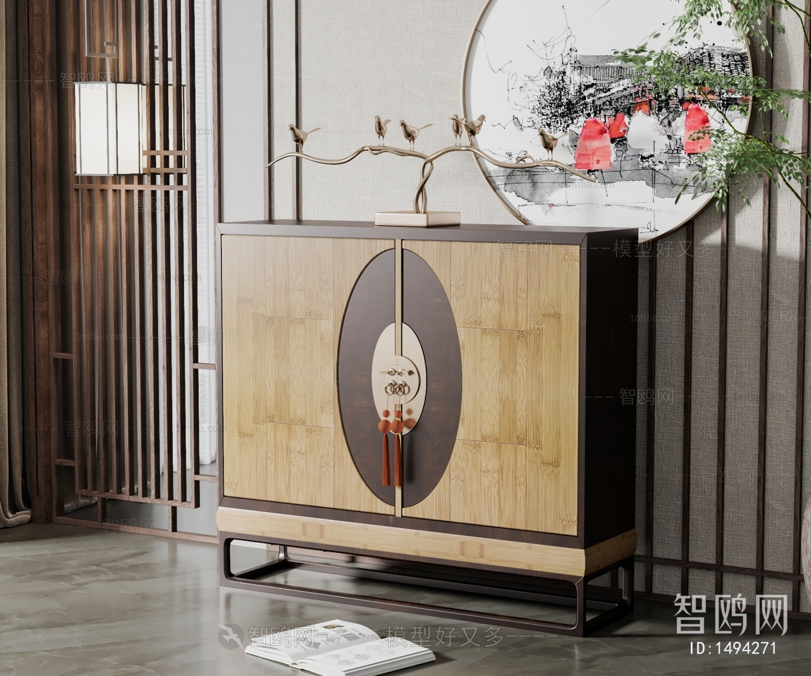 New Chinese Style Entrance Cabinet