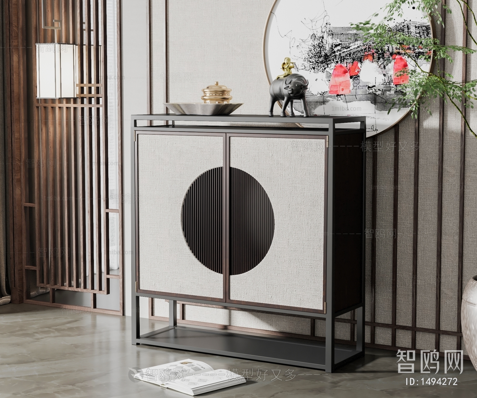 New Chinese Style Entrance Cabinet