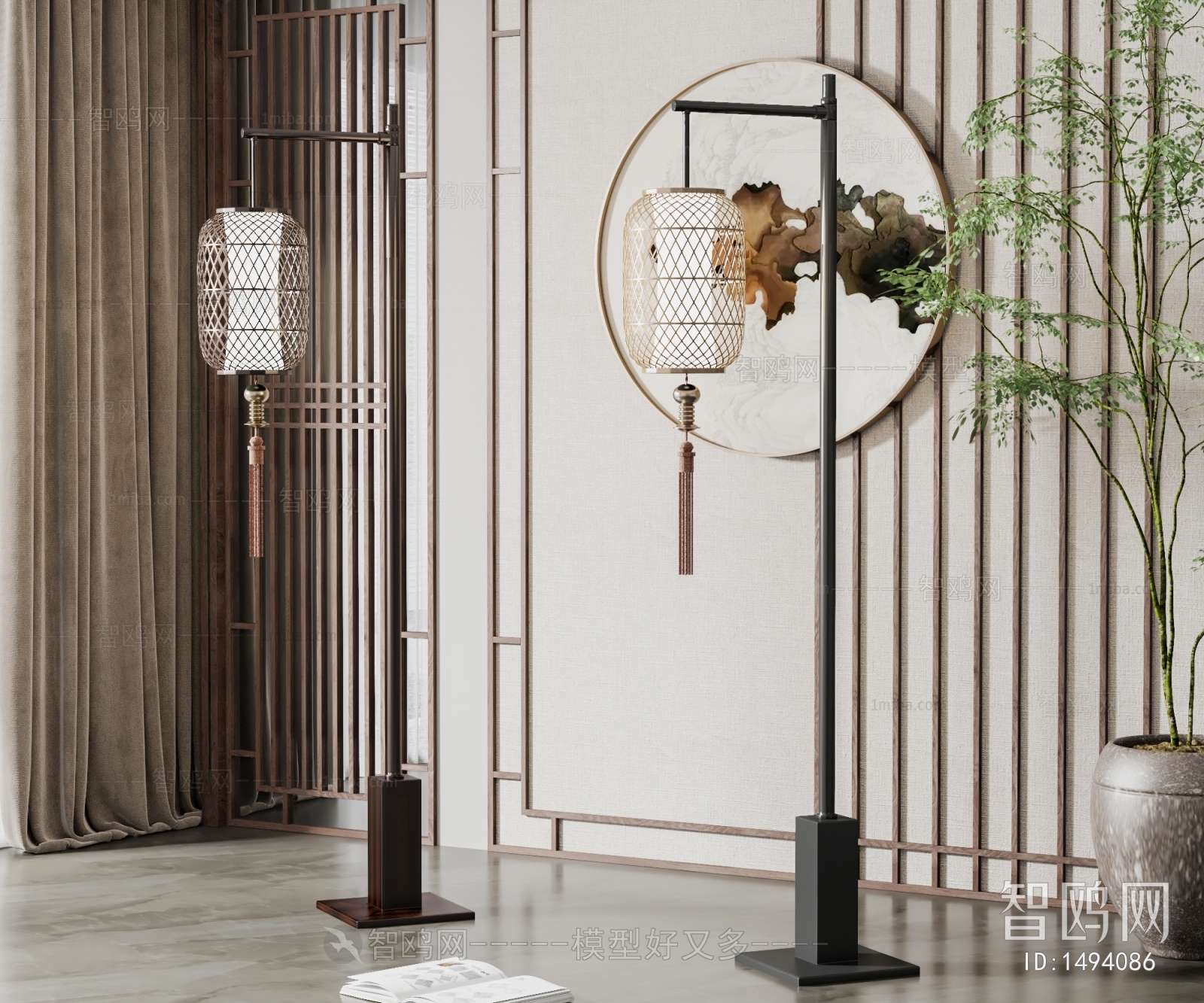 New Chinese Style Floor Lamp