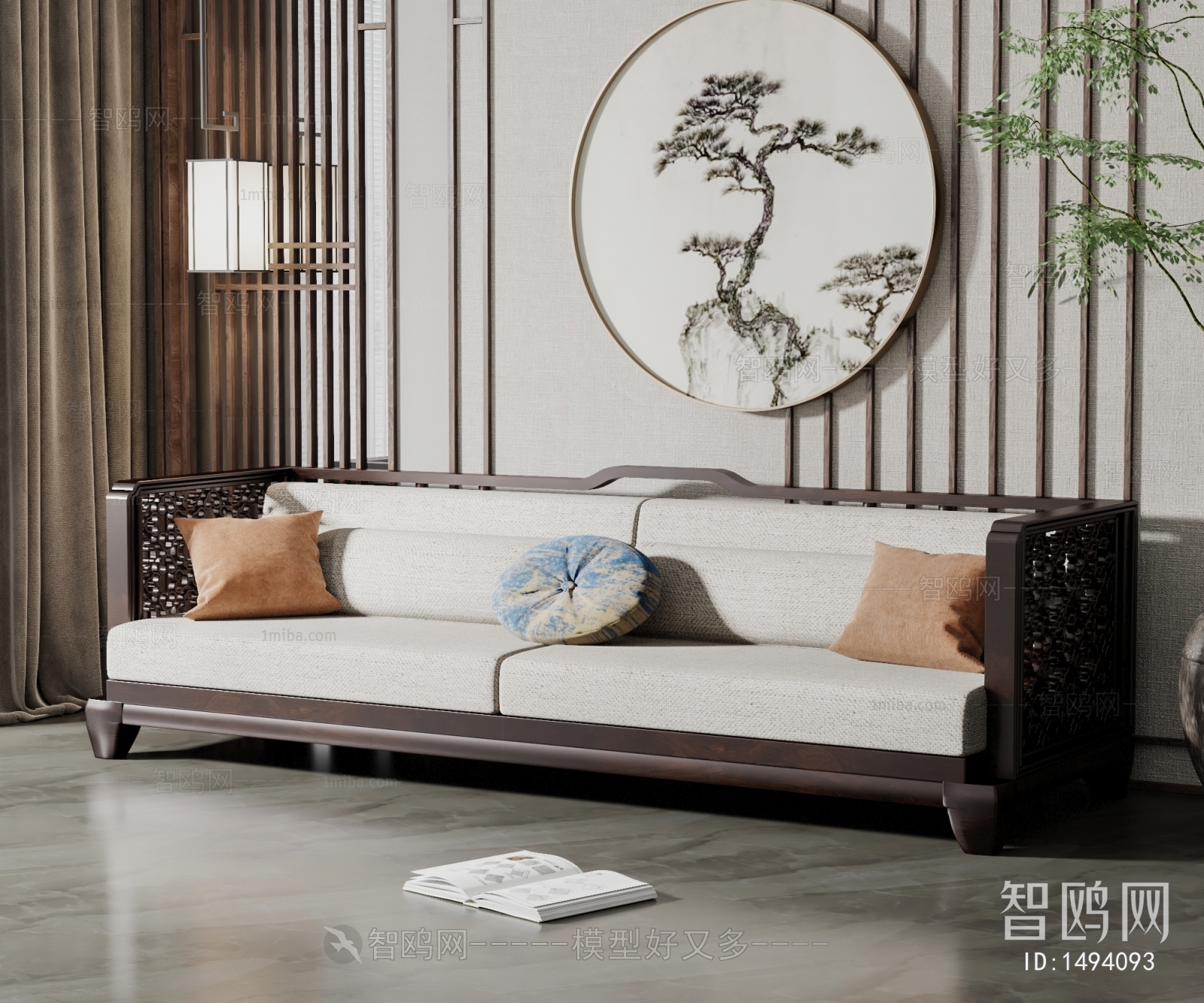 New Chinese Style Multi Person Sofa