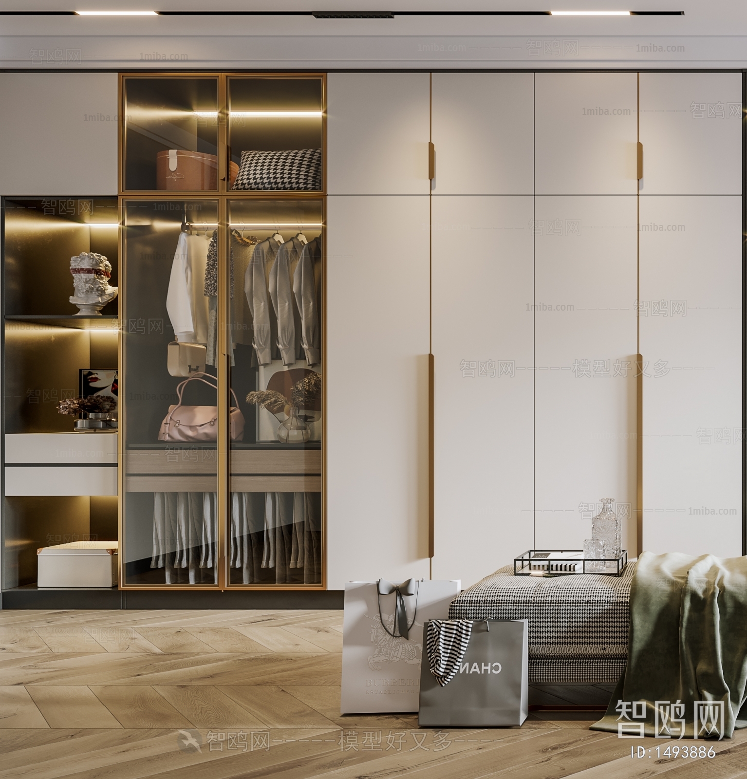 Modern Clothes Storage Area