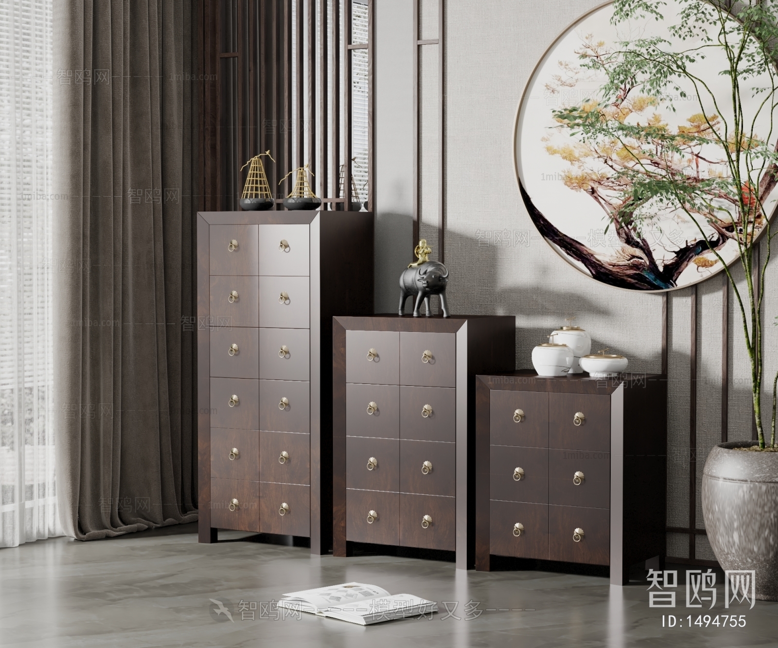 New Chinese Style Chest Of Drawers