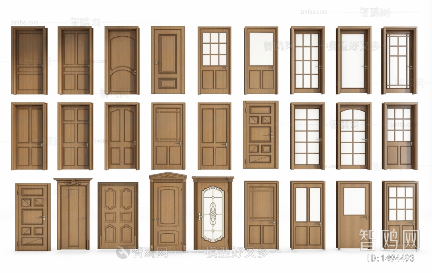 European Style Solid Wood Door