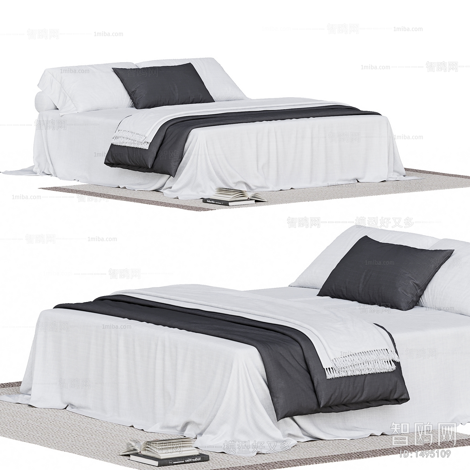 Modern Wabi-sabi Style Double Bed