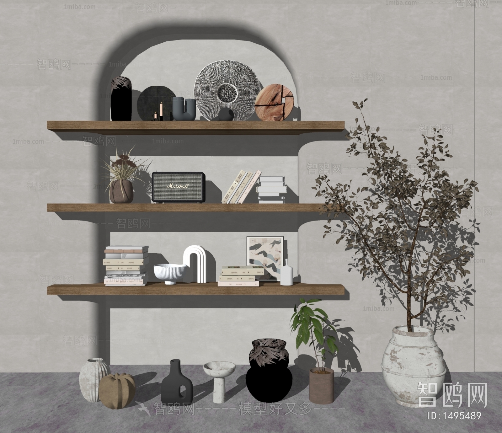 Wabi-sabi Style Shelving