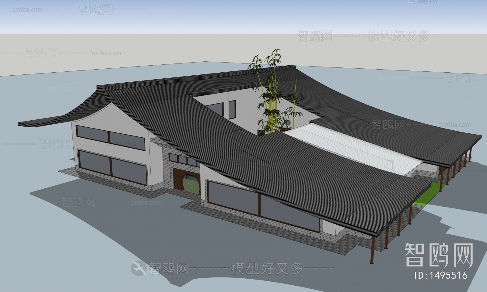 New Chinese Style Building Appearance