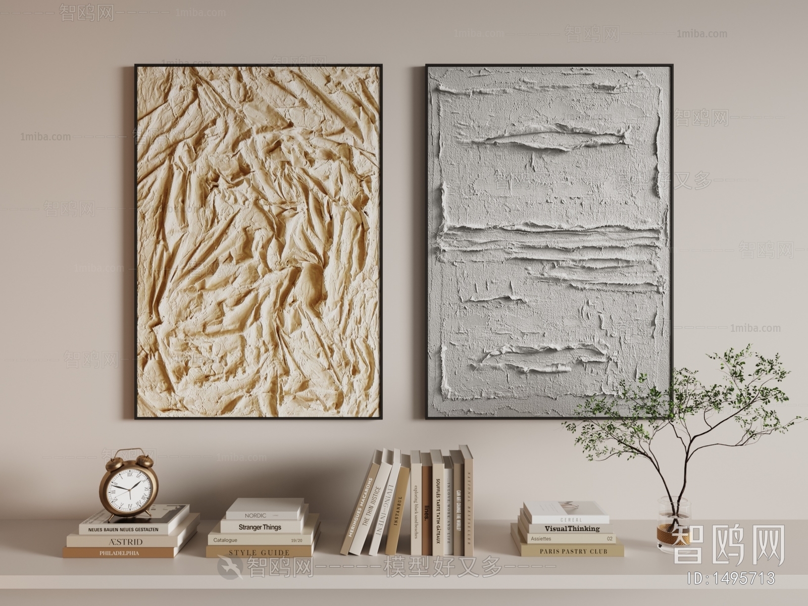 Modern Wabi-sabi Style Three-dimensional Physical Painting