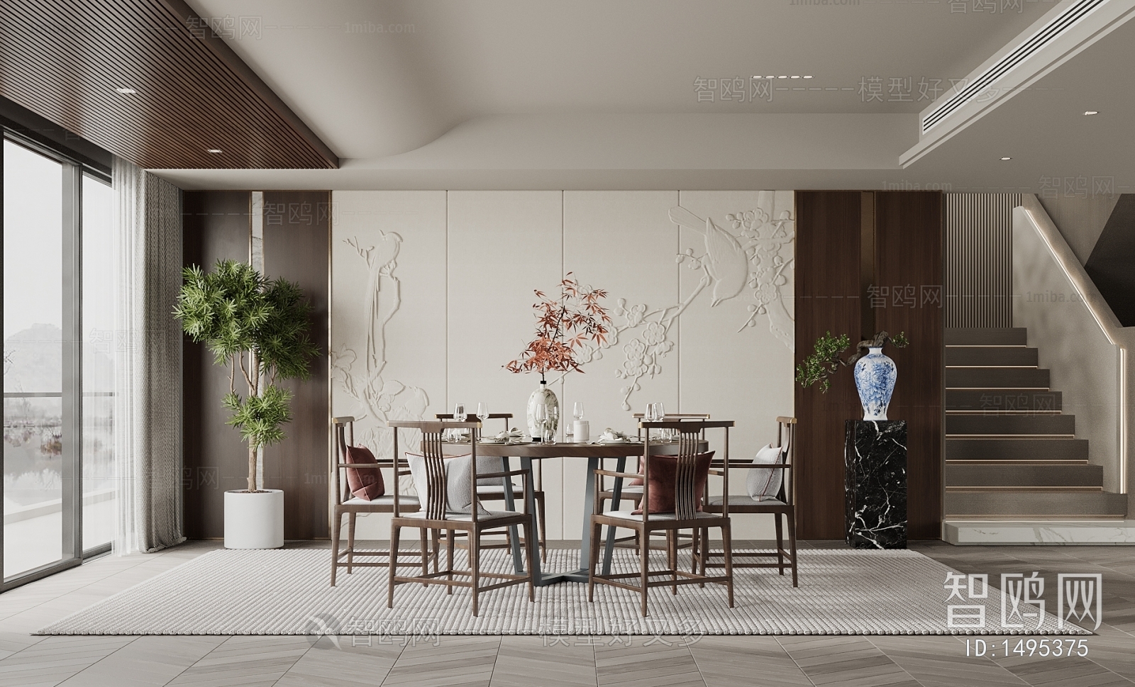 New Chinese Style Dining Room