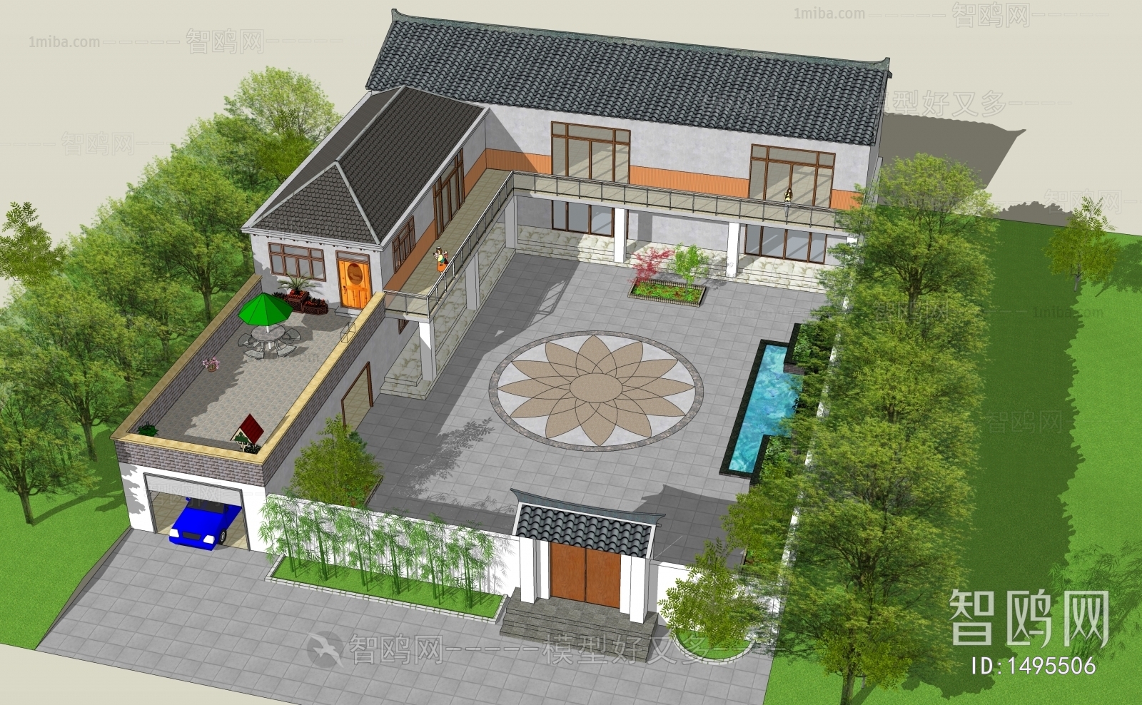 New Chinese Style Courtyard/landscape