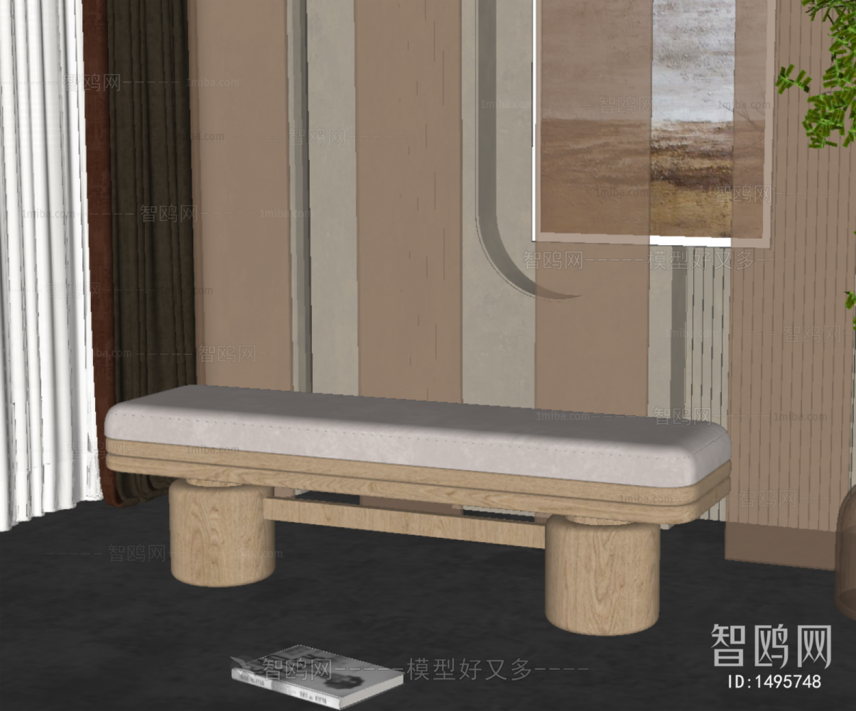 现代长条沙发凳