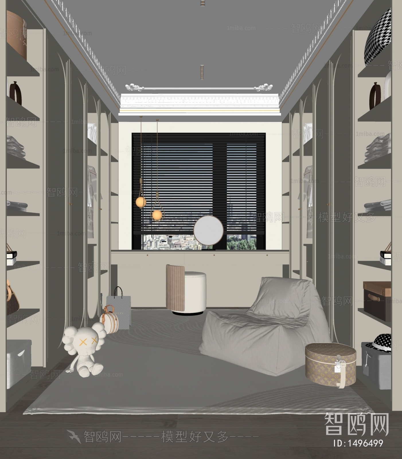 French Style Simple European Style Clothes Storage Area