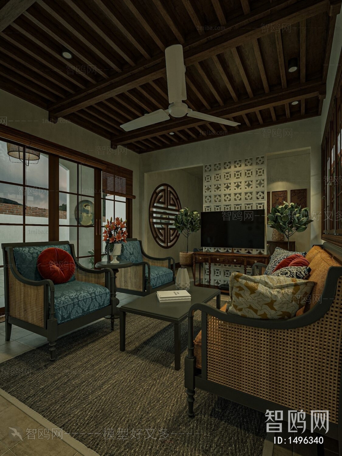Southeast Asian Style A Living Room