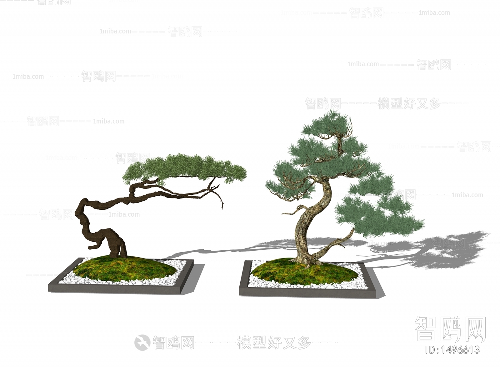 新中式造型松树