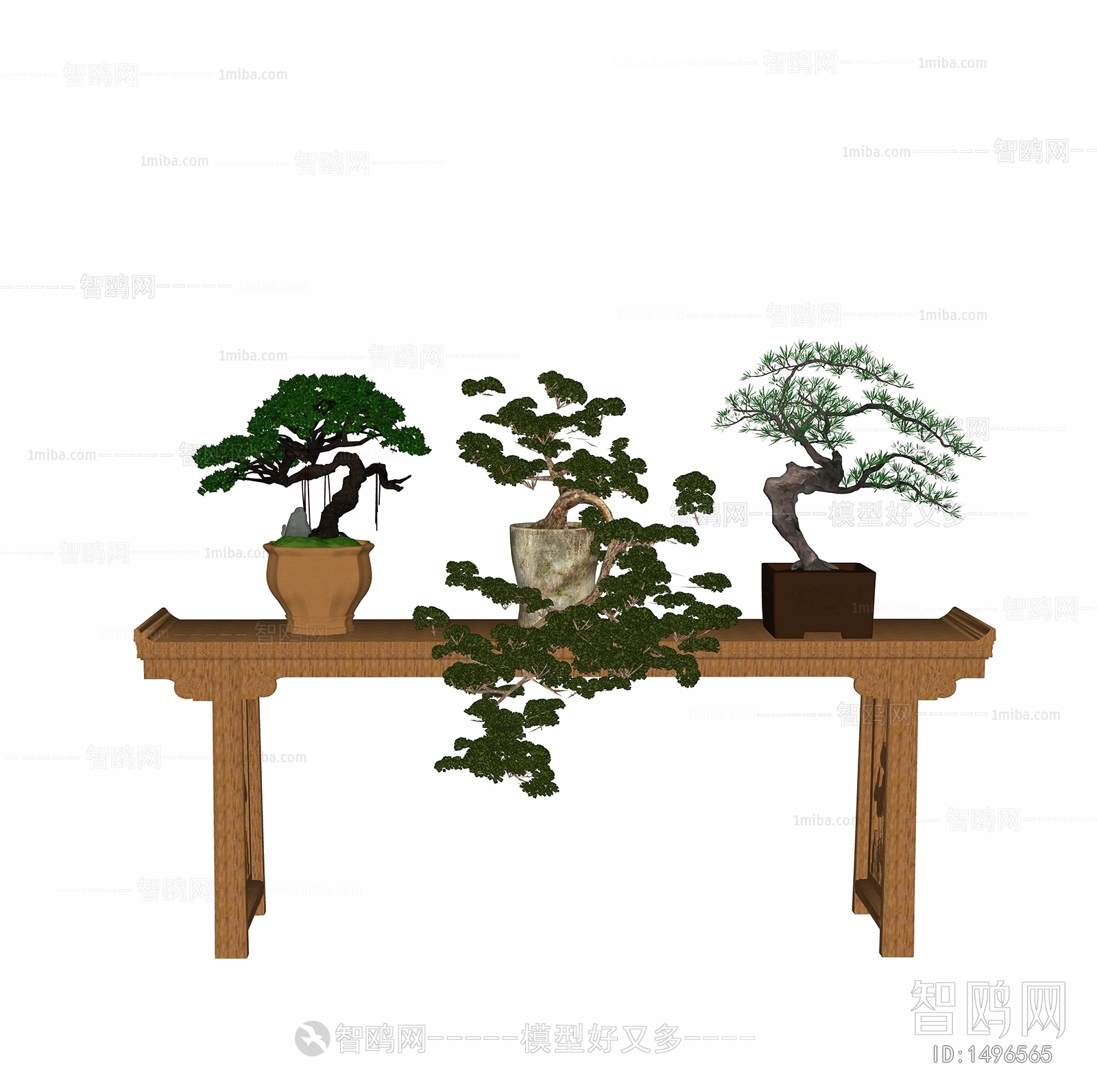 New Chinese Style Potted Green Plant