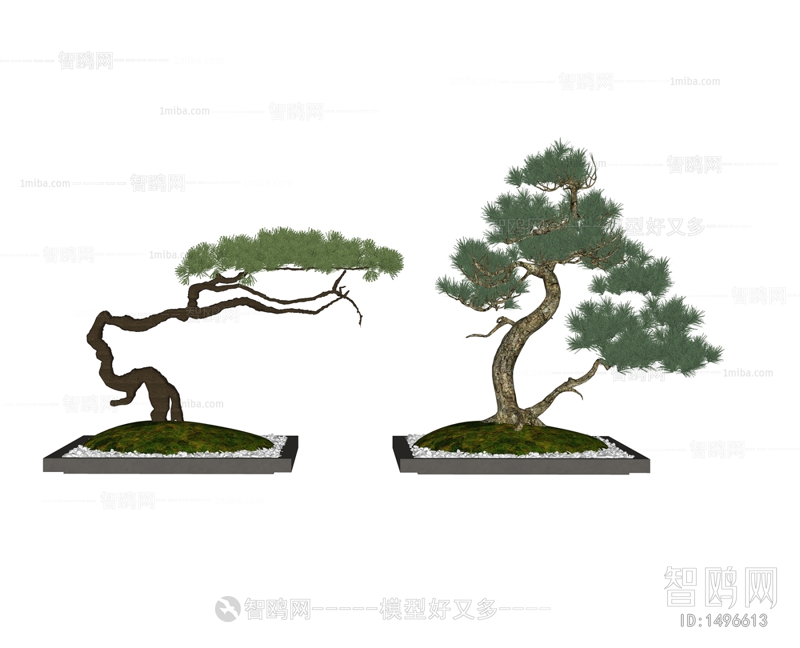 新中式造型松树
