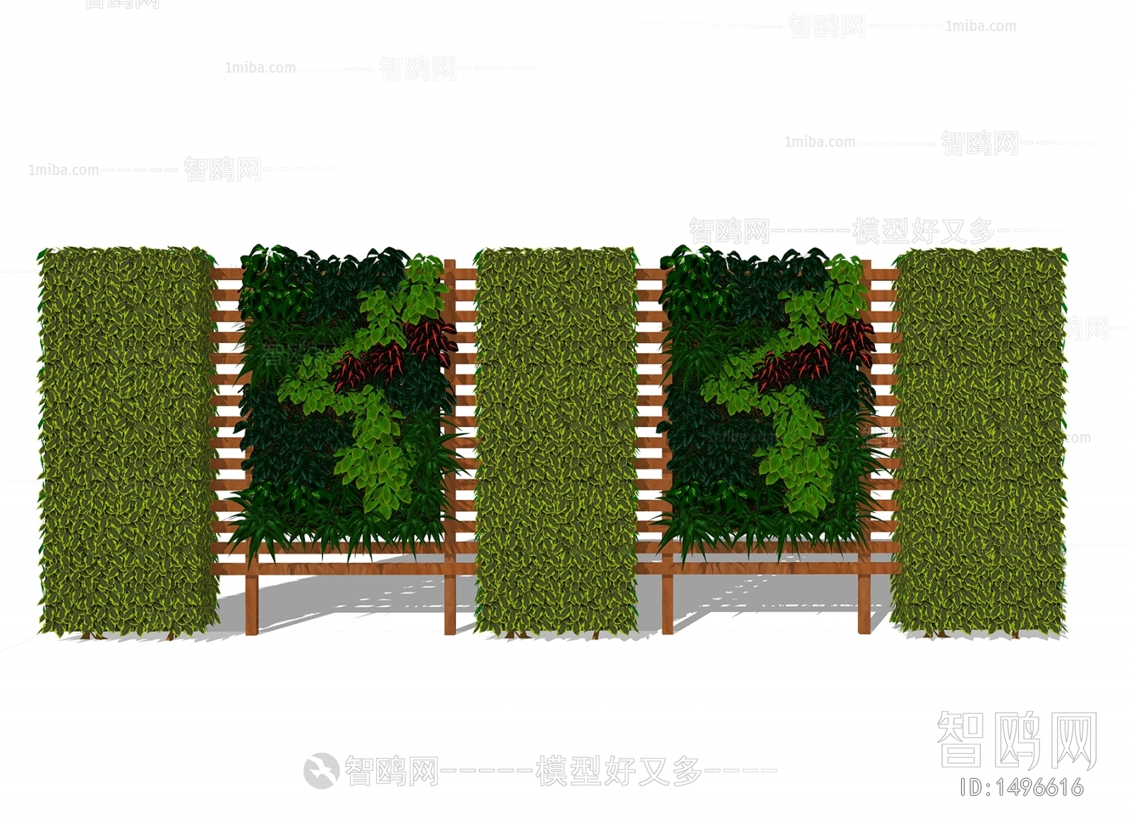现代垂直绿化植物墙