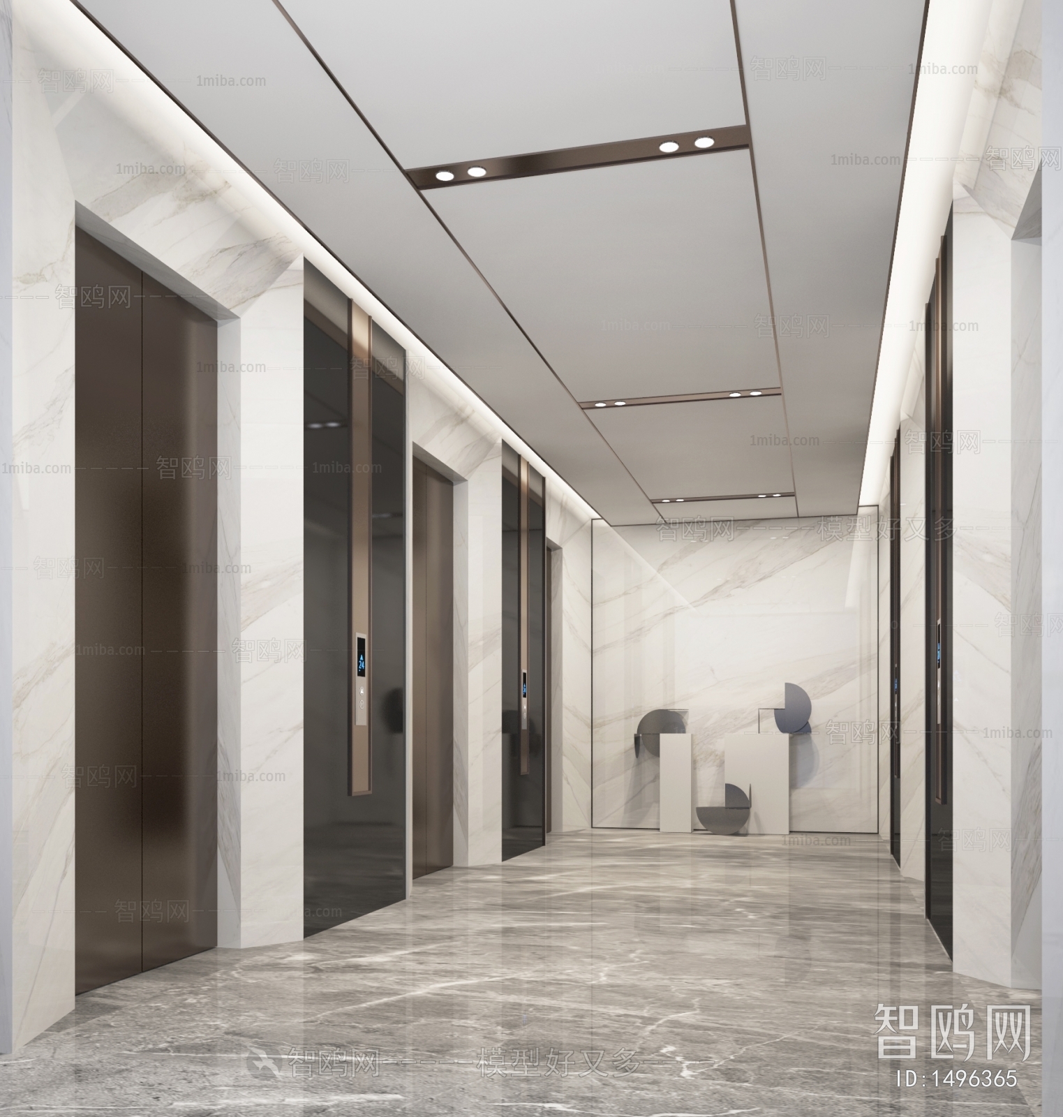 Modern Office Elevator Hall