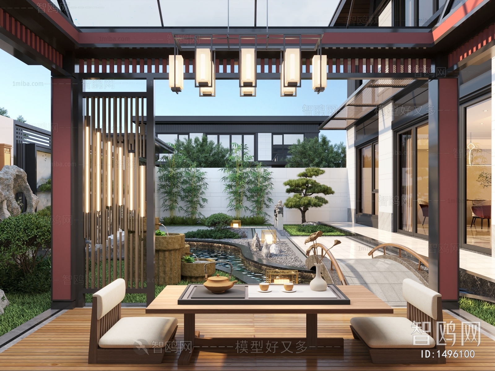 New Chinese Style Courtyard/landscape