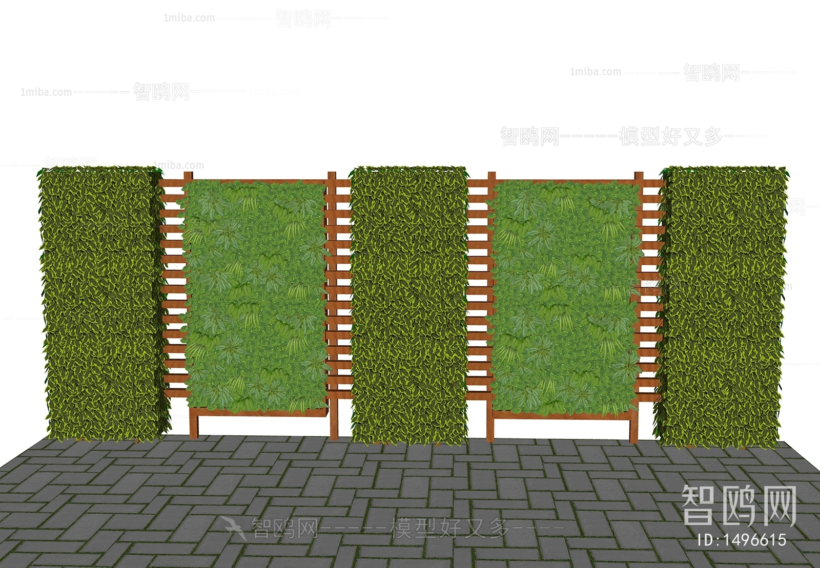 现代垂直绿化植物墙