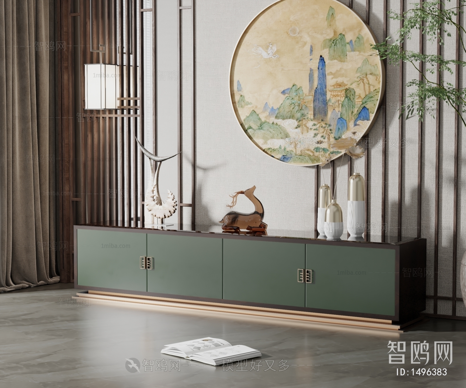 New Chinese Style TV Cabinet