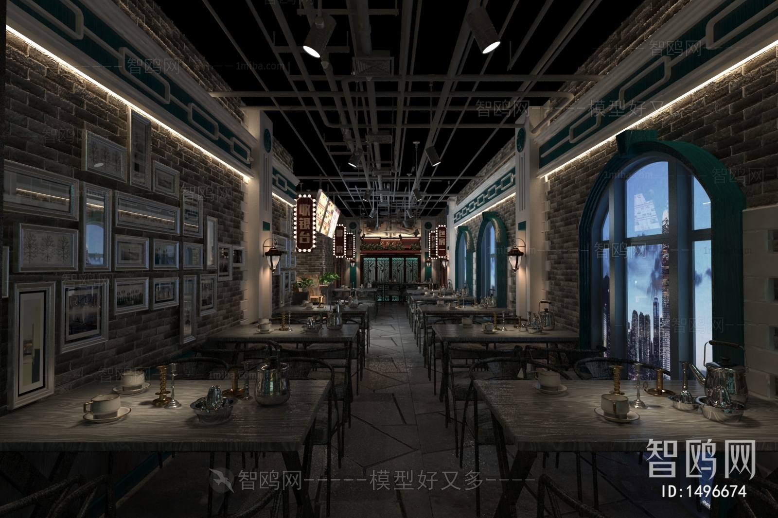 Industrial Style Retro Style Restaurant