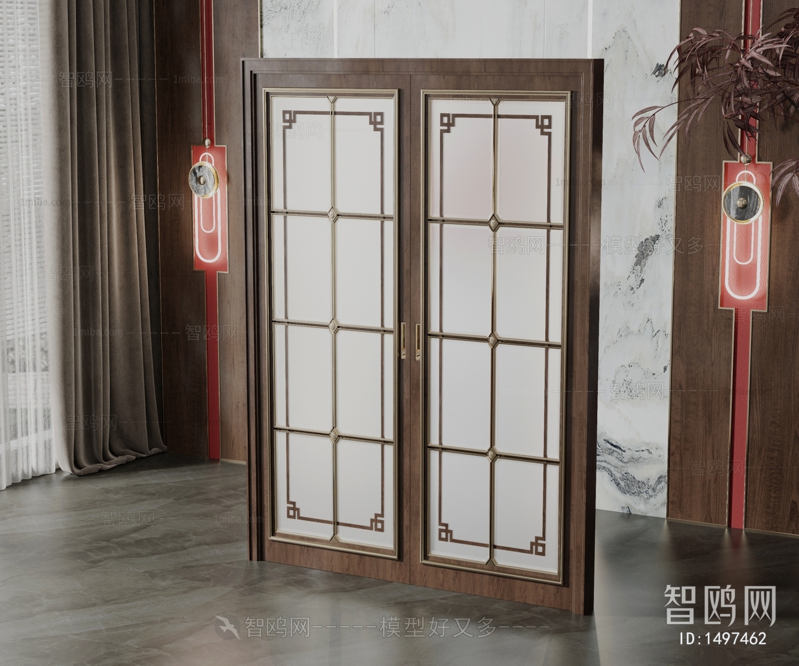 New Chinese Style Double Door