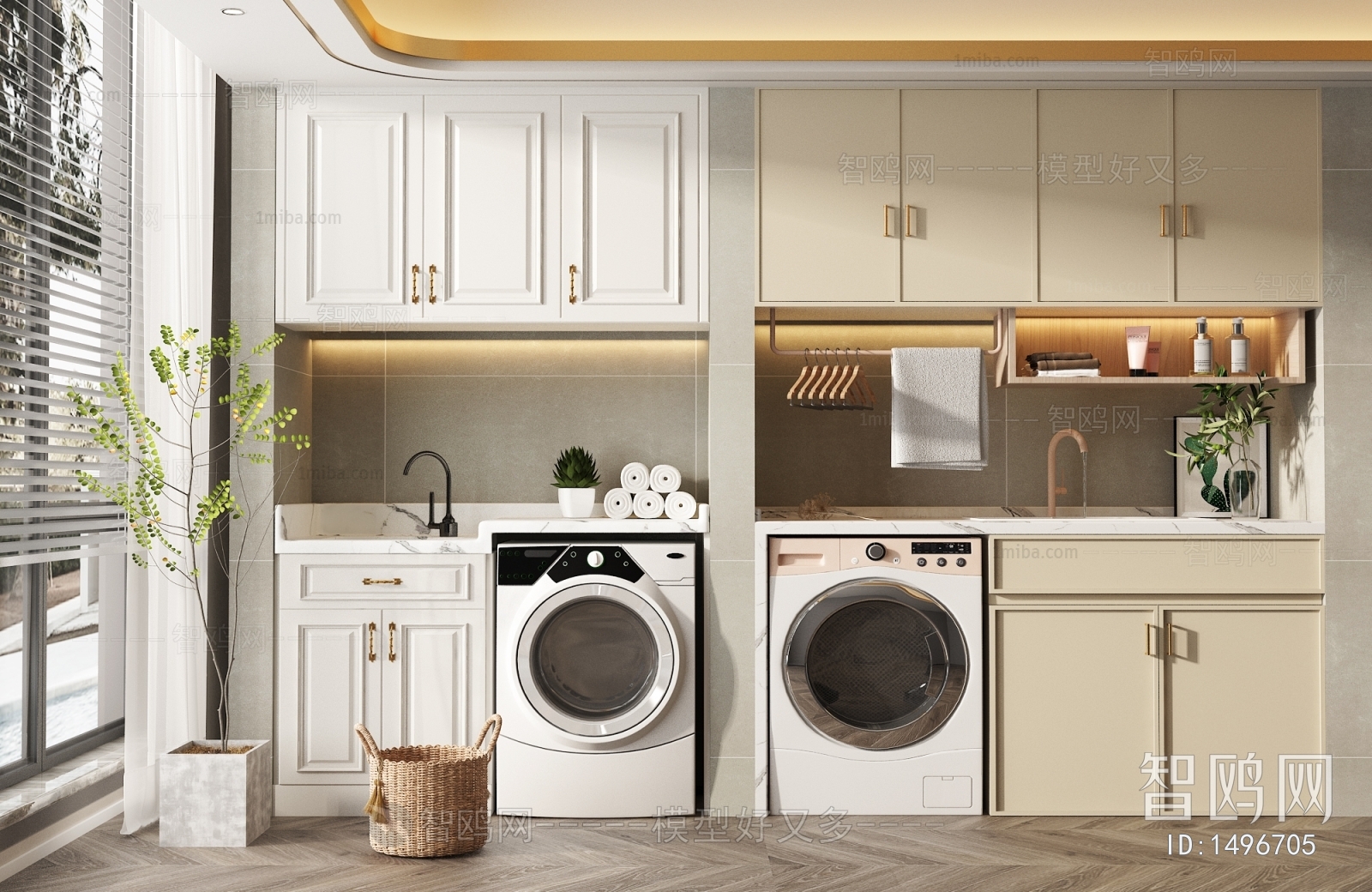 Modern Laundry Cabinet