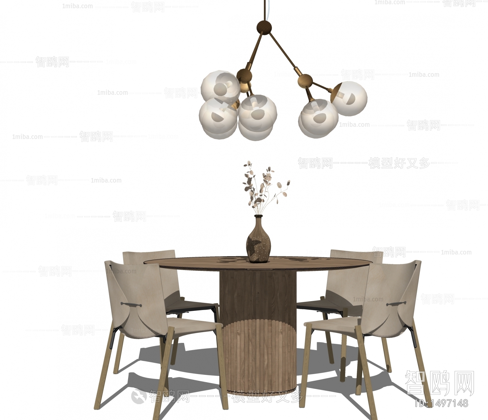 Wabi-sabi Style Dining Table And Chairs