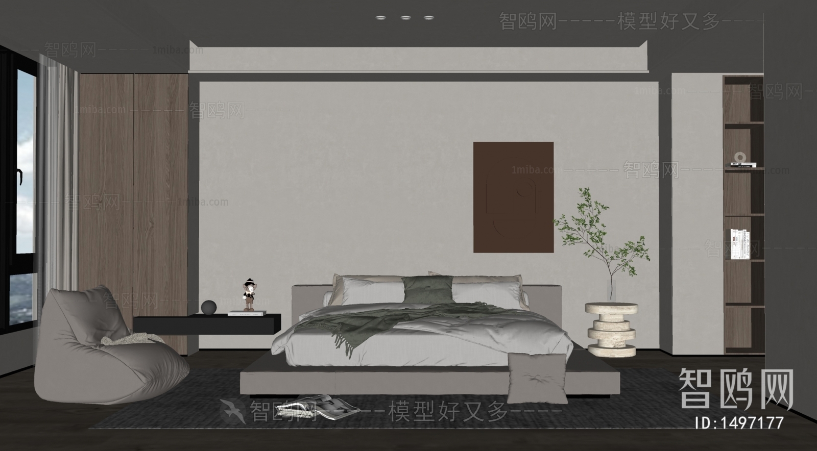 Wabi-sabi Style Bedroom