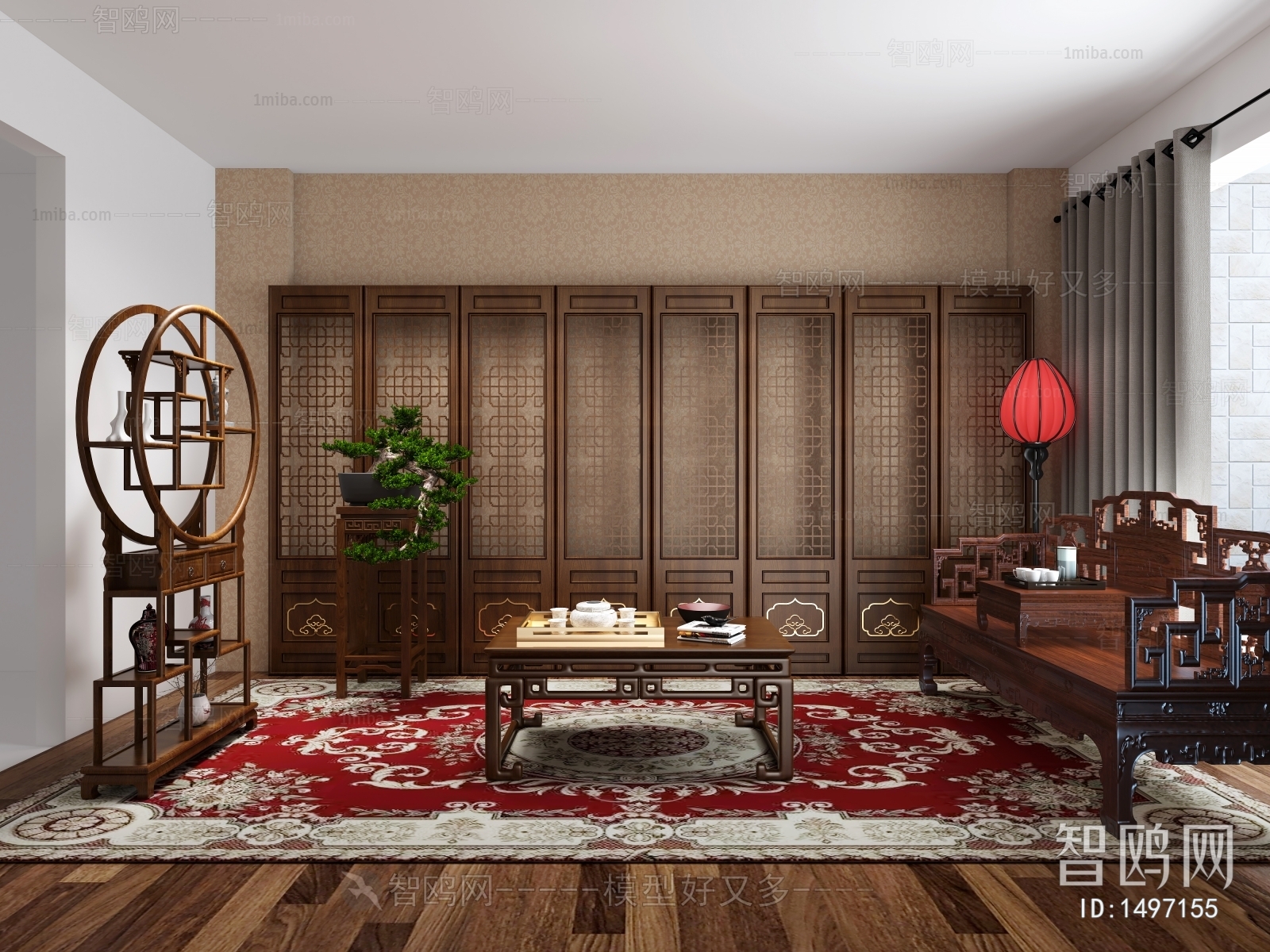 Chinese Style New Chinese Style Reception Room