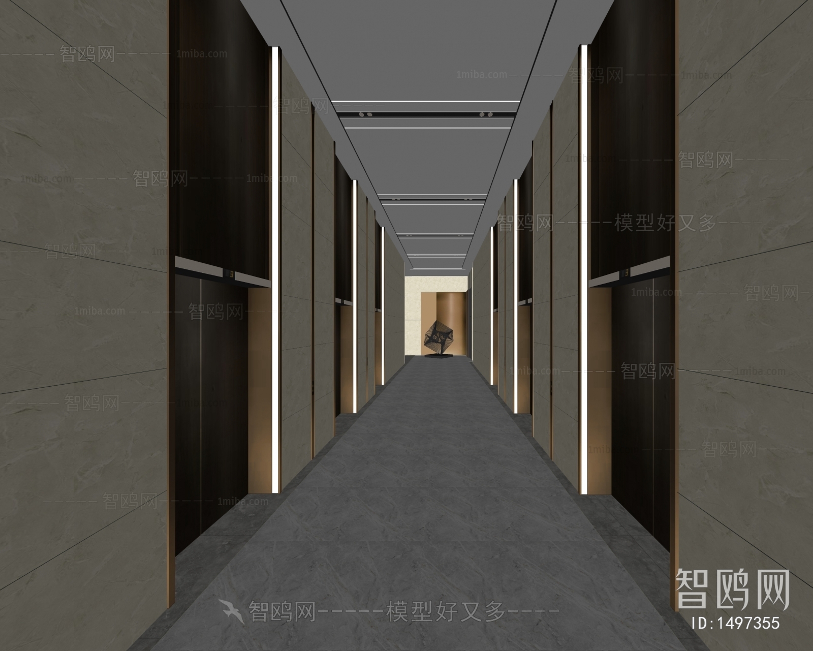 Modern Office Elevator Hall