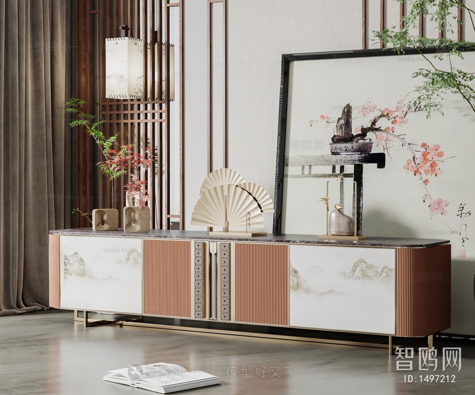 New Chinese Style TV Cabinet