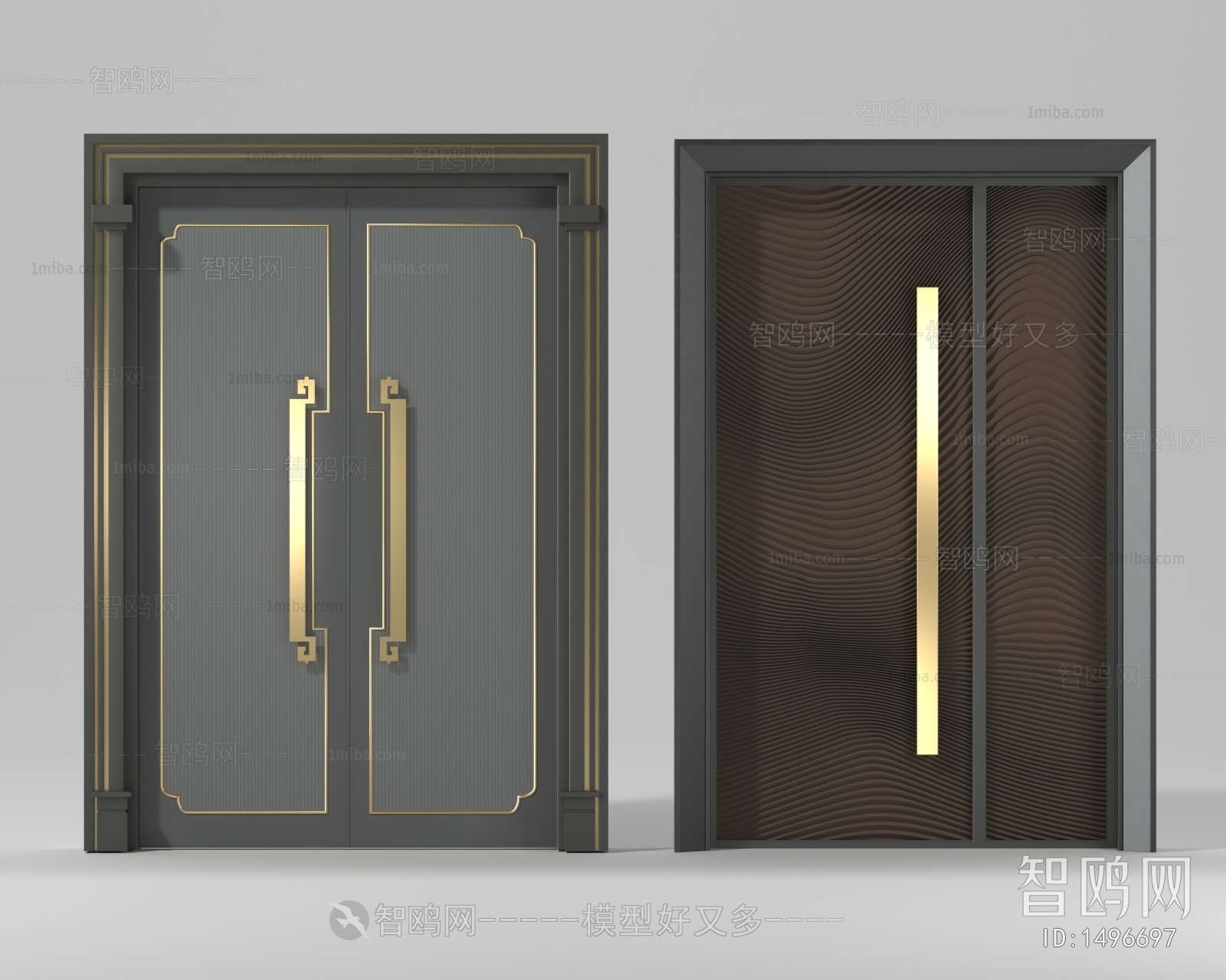 New Chinese Style Double Door