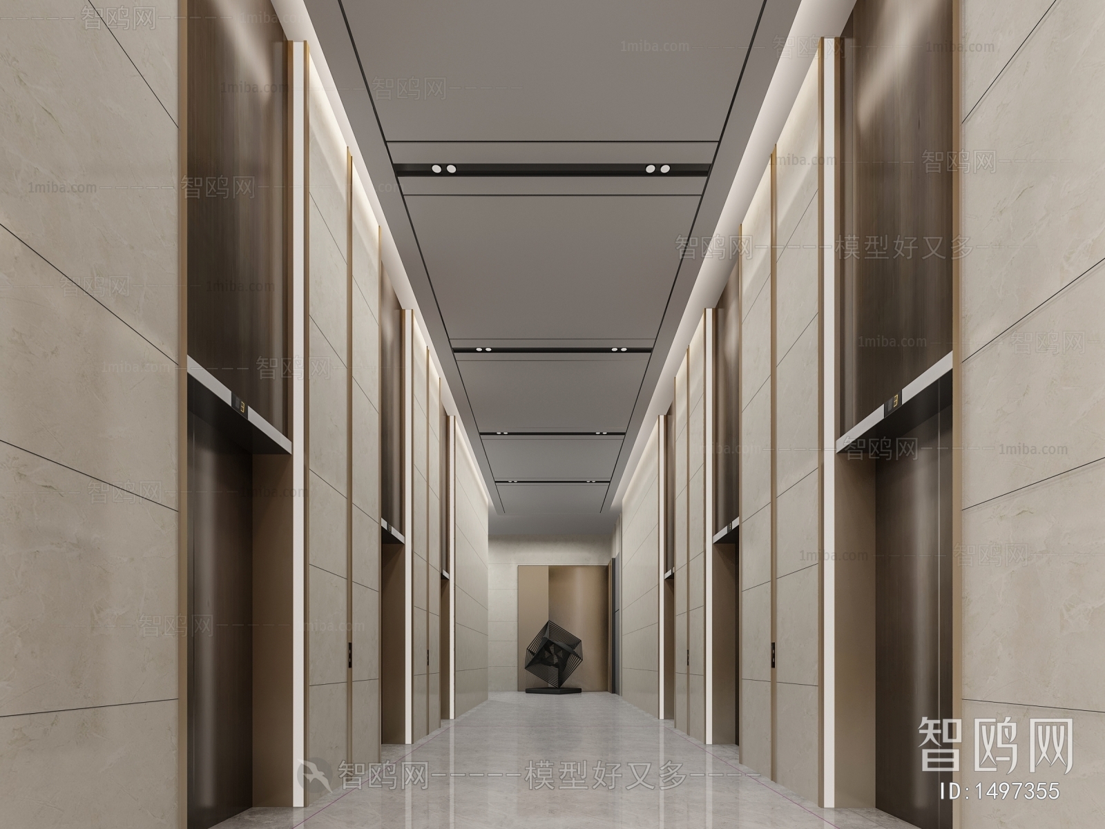 Modern Office Elevator Hall