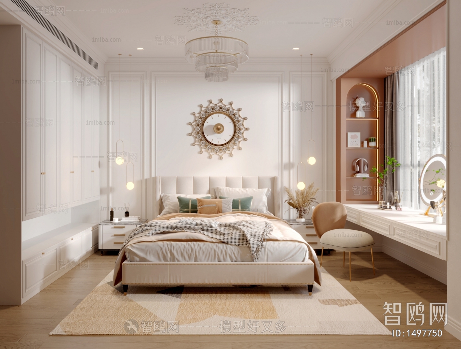 Simple European Style Bedroom