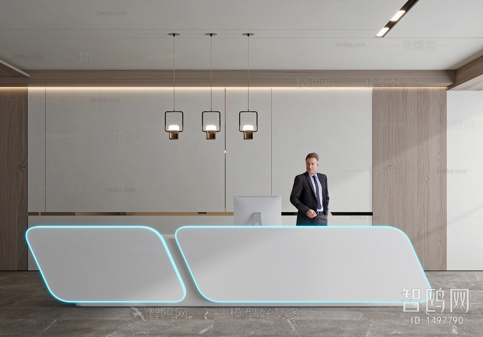 Modern Office Reception Desk