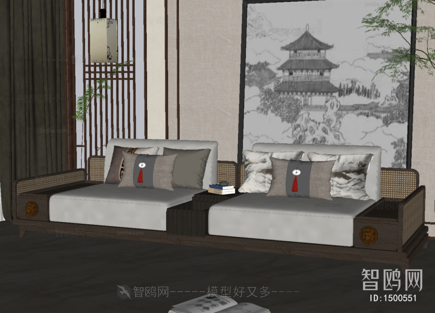 New Chinese Style A Sofa For Two