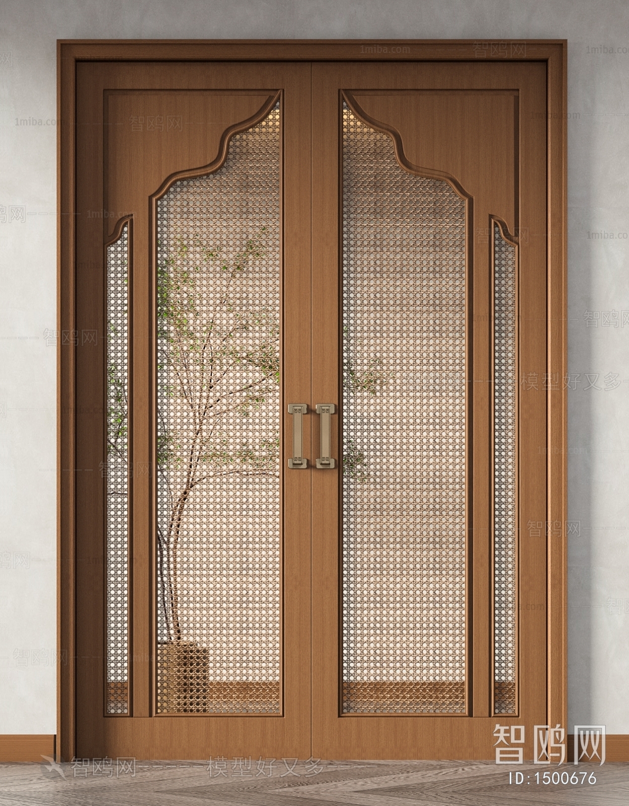 Wabi-sabi Style Double Door