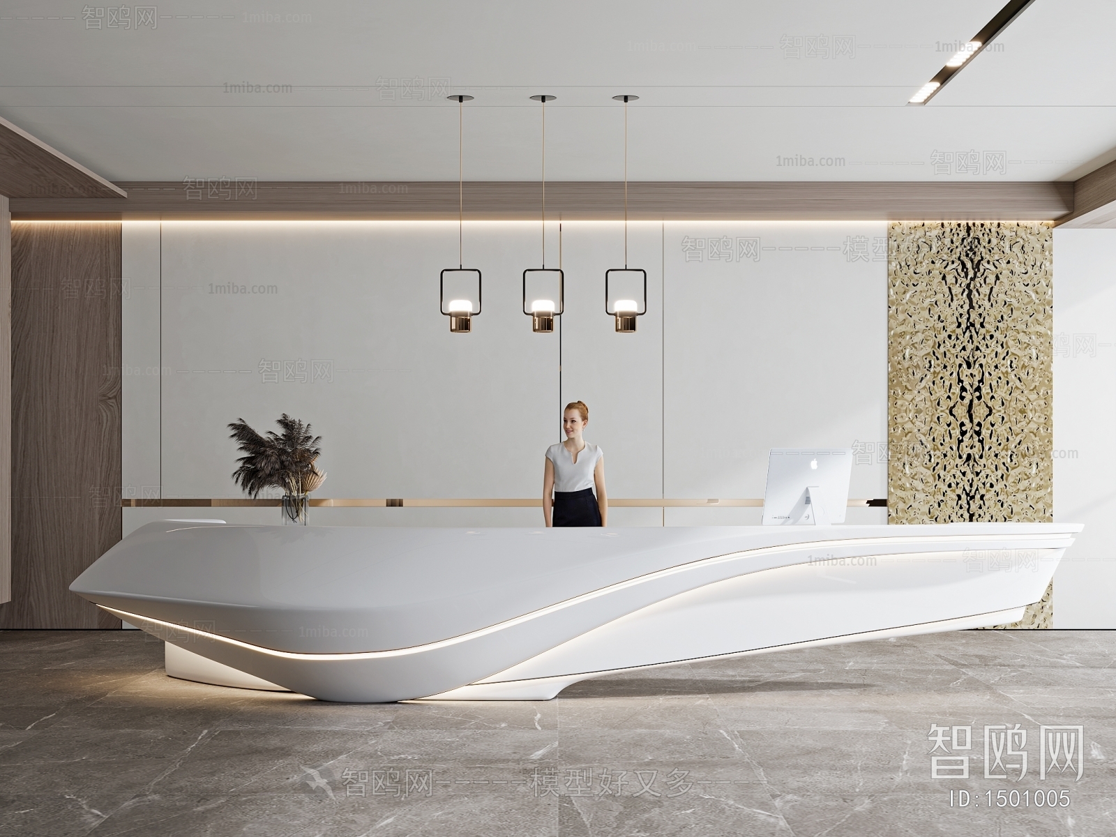 Modern Office Reception Desk