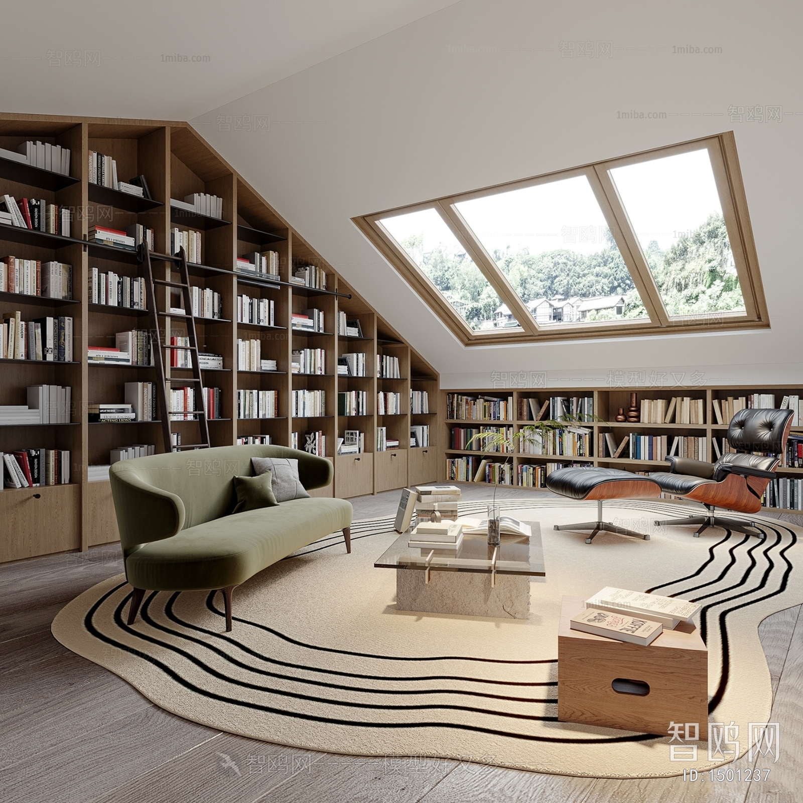 Wabi-sabi Style Study Space