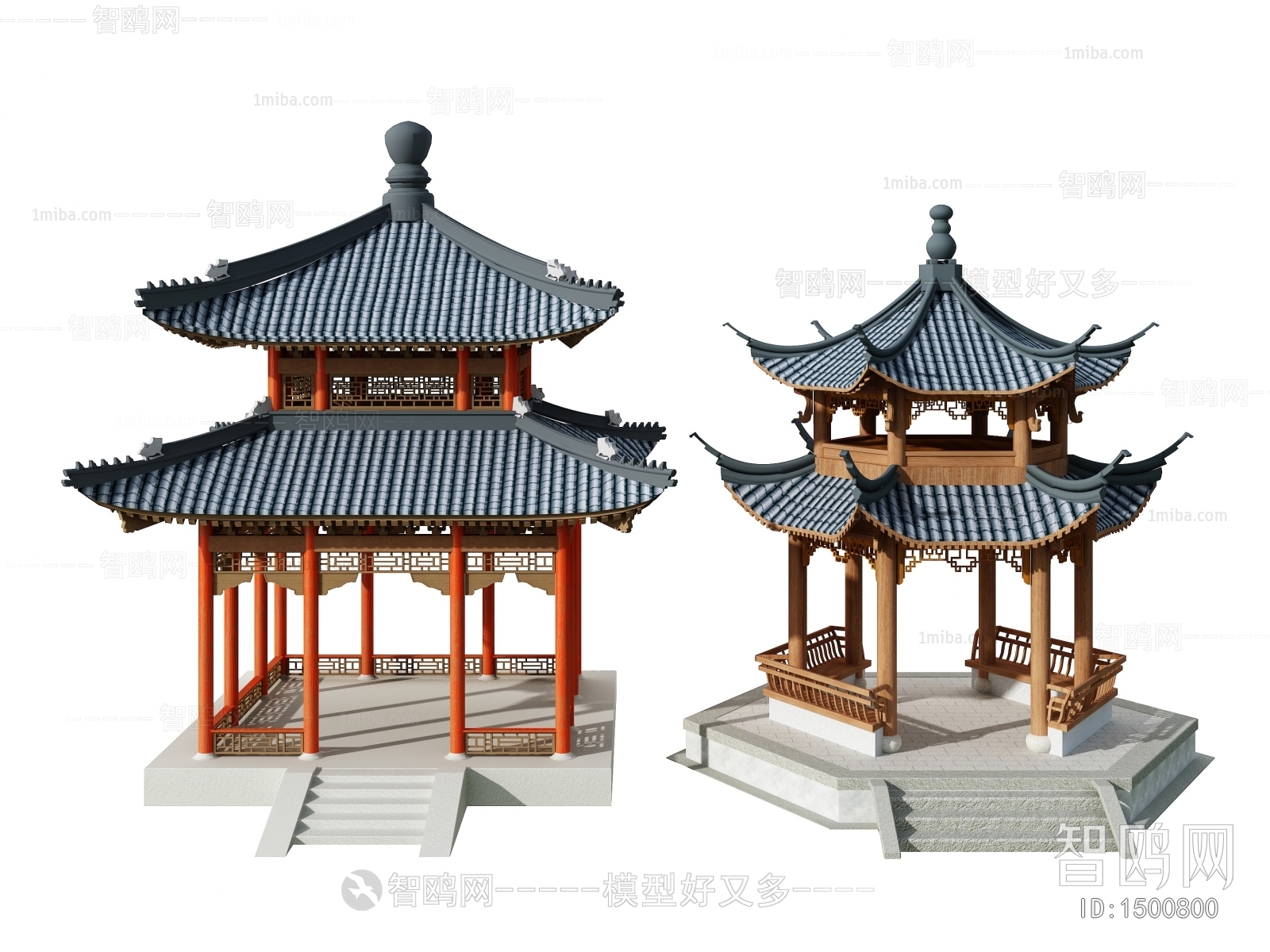 New Chinese Style Ancient Architectural Buildings