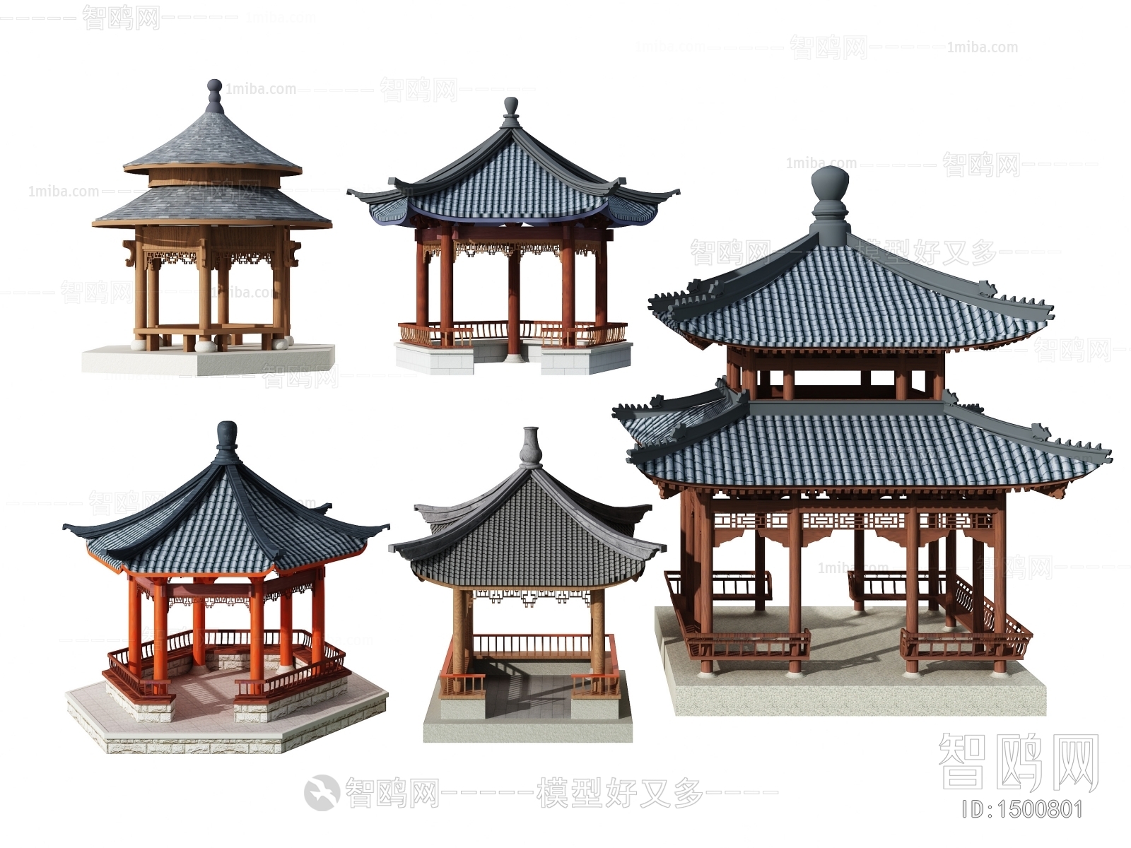 New Chinese Style Ancient Architectural Buildings