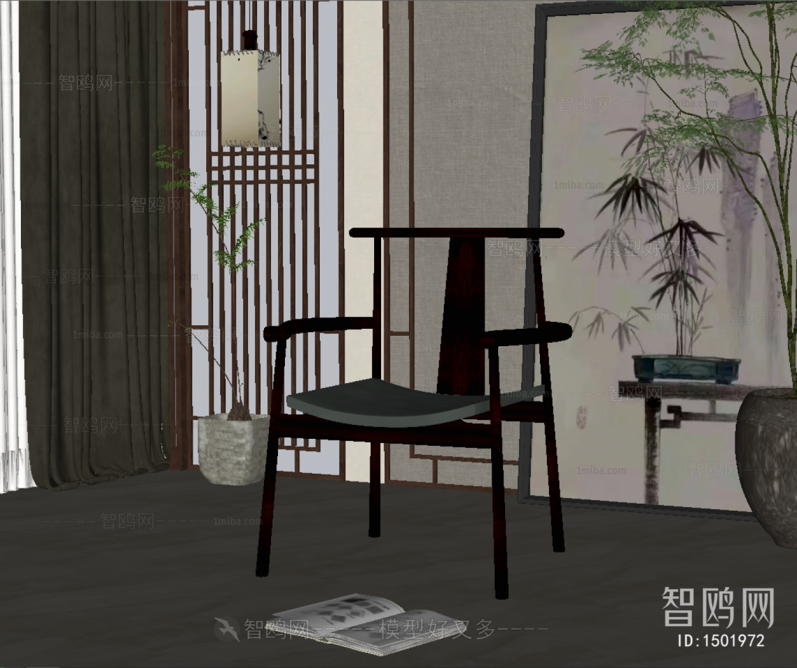 New Chinese Style Lounge Chair