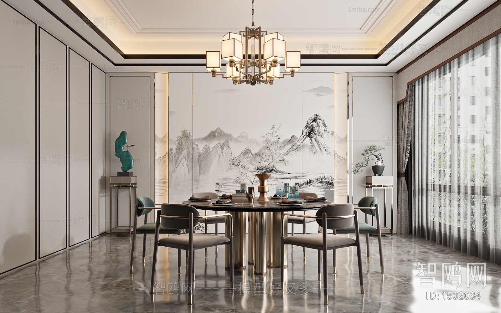 New Chinese Style Dining Room