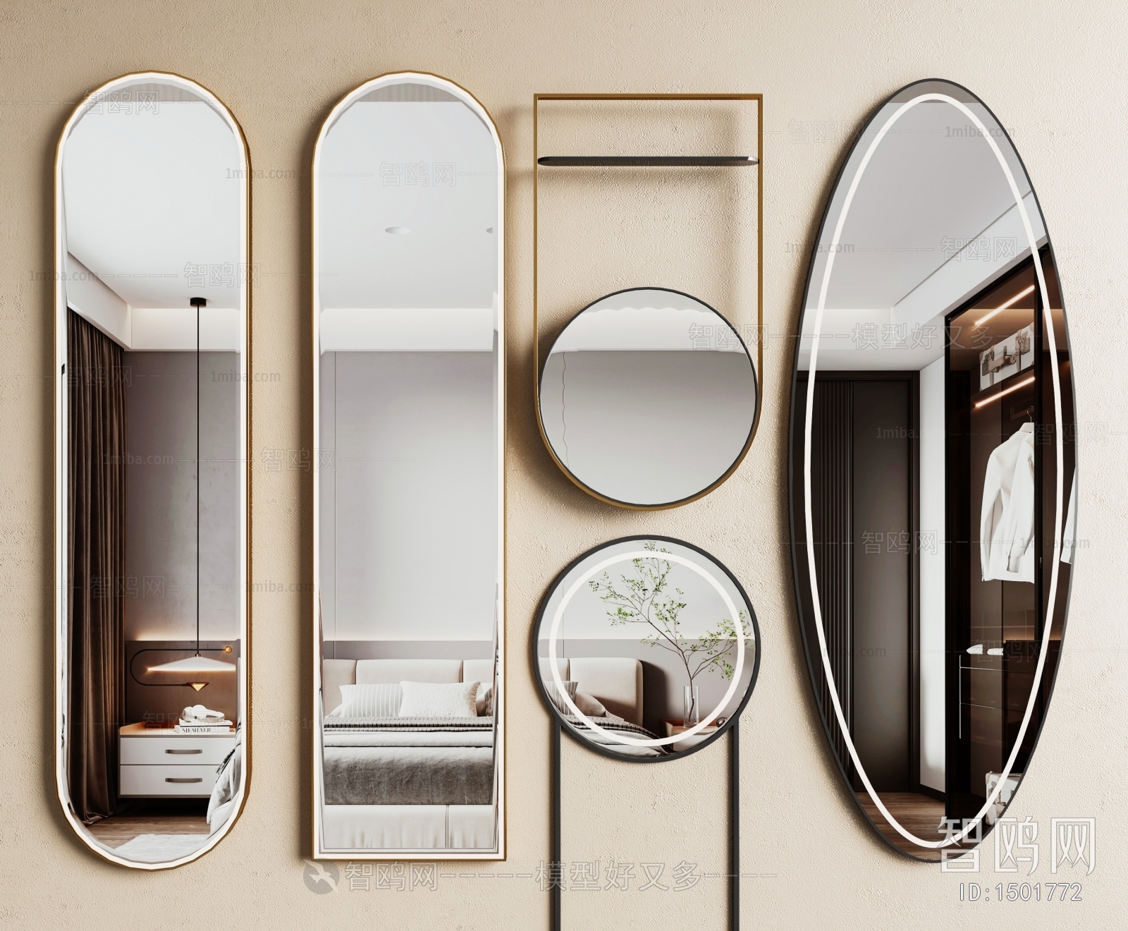 现代浴室镜