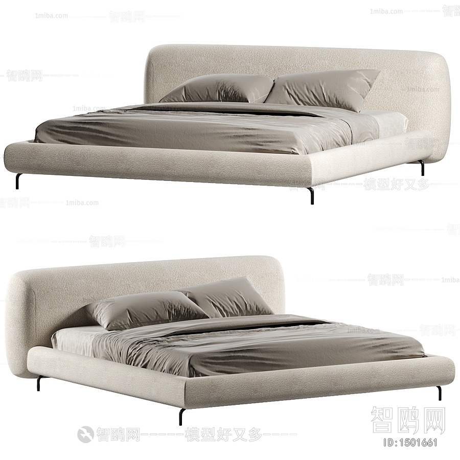 Wabi-sabi Style Double Bed