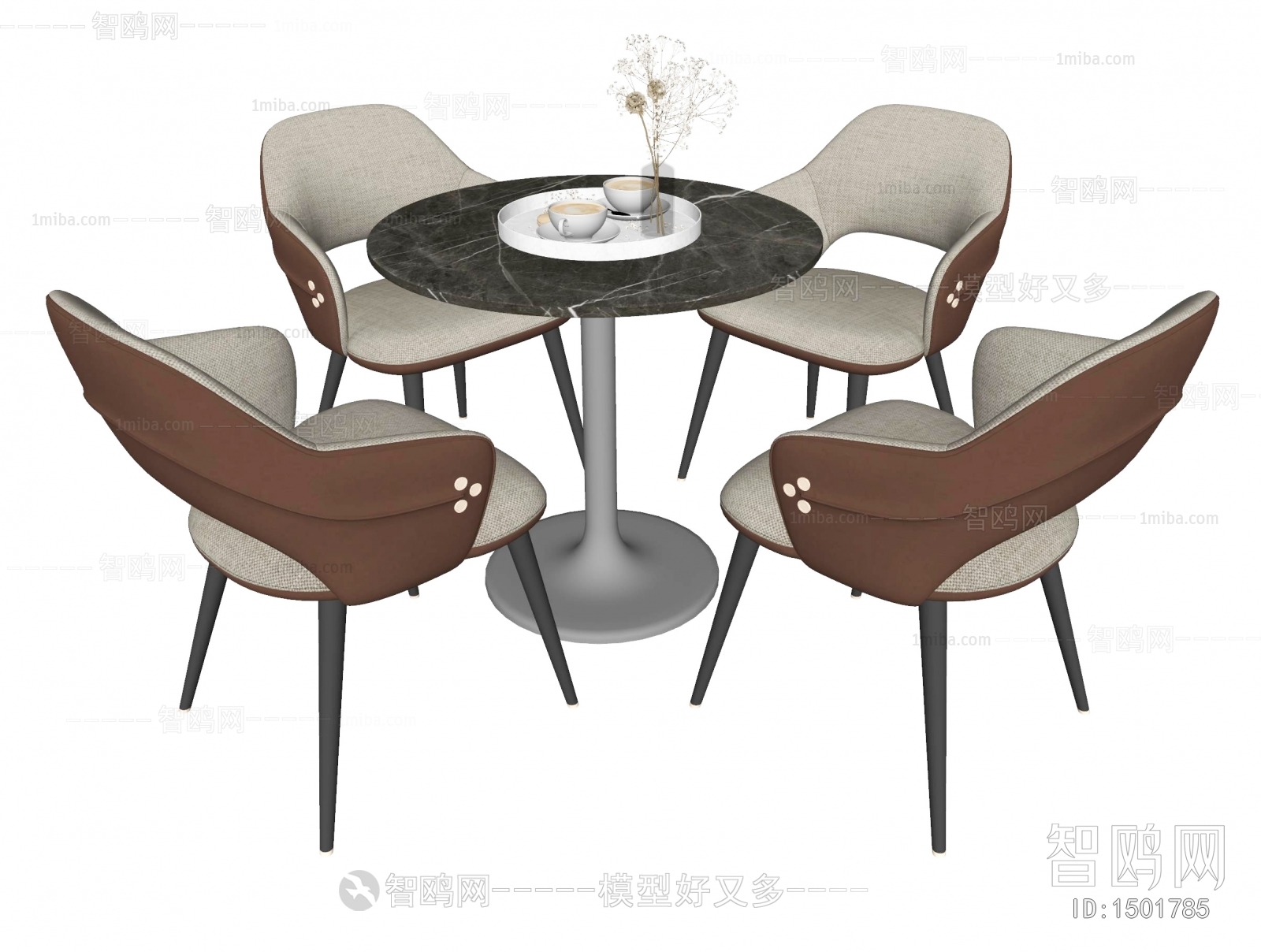 现代休闲圆形休闲桌椅组合